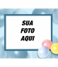 Cartao de aniversario com baloes. 