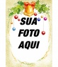 Template para criar um cartão para inserir sua foto em um oval decorada com um sino