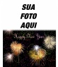 Cartão de Natal que saudou o novo ano em Inglês