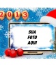 Neste cartão de Natal para felicitar o ano novo de 2013, a sua imagem vai estar em