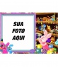 Criança moldura: na loja de brinquedos.