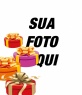 Faça um cartão de aniversário personalizado com uma foto ou imagem. Este conjunto vai incluir pelo menos um de quatro caixas de presente pintadas em perspectiva, com laços de ouro.