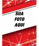 Customizável cartão de Natal com uma imagem que aparece em um quadro em forma de