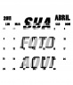 Calendário página de Abril de 2011, que você pode editar o fundo, acrescentando a sua imagem ou fotografia digital. Você tem um quadrado branco em cada dia que faz com que as notas.