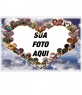 Coração Postal moldada feita com pares do mundo