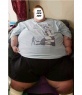 Fotomontagem para colocar a imagem de sua escolha em face deste homem obeso