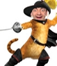 Fotomontagem para colocar um rosto em Gato de Botas do Shrek filme