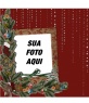 Moldura para presente de Natal em forma de fundo vermelho