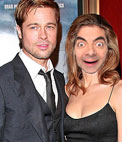 Fotomontagem com celebridades, atores, neste caso