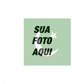 Colagem de modelo para pintar o rosto ou a imagem de transparência com a bandeira