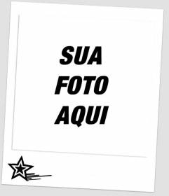 Polaroid moldura estilo com uma estrela! Coloque uma foto sua dentro