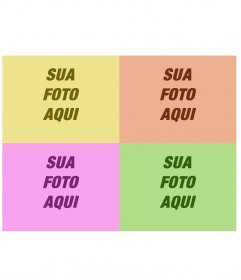 montagen Art Pop de várias cores