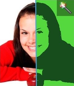 Efeito para fotos com o estilo pop art de Andy Warhol, em verde