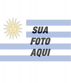 Fotomontagem para colocar sua foto junto com a bandeira do Uruguai