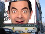 Fotomontagem para sua foto ou imagem de sua escolha, exibida em um grande cartaz