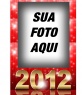 Moldura com as letras em 2012 com uma estrela vermelha