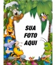 moldura para fotos infantis, animais felizes