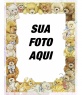 Moldura com imagens de ursos bebê.