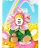 Fotomontagem para colocar um rosto, composto de um traje de flores para as crianças