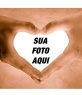 Moldura mãos fazendo um coração