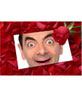 Coloque uma imagem em uma carta de amor com uma rosa fundo rosa pétala