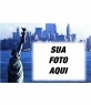 customizável com seu cartão postal com uma fotografia antiga da Estátua da