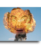 Fotomontagem com uma explosão nuclear na sua foto aparece em cogumelo atômico