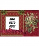 Antigo cartão de Natal com efeito de vermelho e antigo