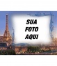 Moldura com uma imagem de Paris, no fundo, a cidade do amor