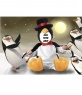 Pinguim fantasia para as crianças. Fotomontagem a ver com sua foto.