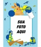Photo Frame, bunny tendo uma festa. 