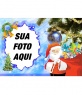Papai Noel trazendo presentes, porta-retrato