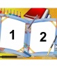 Moldura para duas fotos de um livro escolar