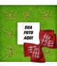 Natal moldura com fundo fita verde e vermelha
