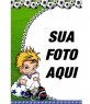 Moldura de bolas de futebol para a sua fotografia