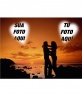 Papel de parede onde você pode colocar 2 fotos e fazer uma montagem legal