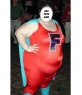 Super Mulher gorda gorda mulher! Fotomontagem para dar uma cara a este vermelho