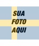 Colagem de modelo para pintar o rosto ou a imagem de transparência com a bandeira