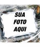 Moldura com motivos de Inverno e de Natal