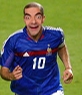 Fotomontagem para colocar um rosto para Zinedine Zidane com o kit azul e branco da