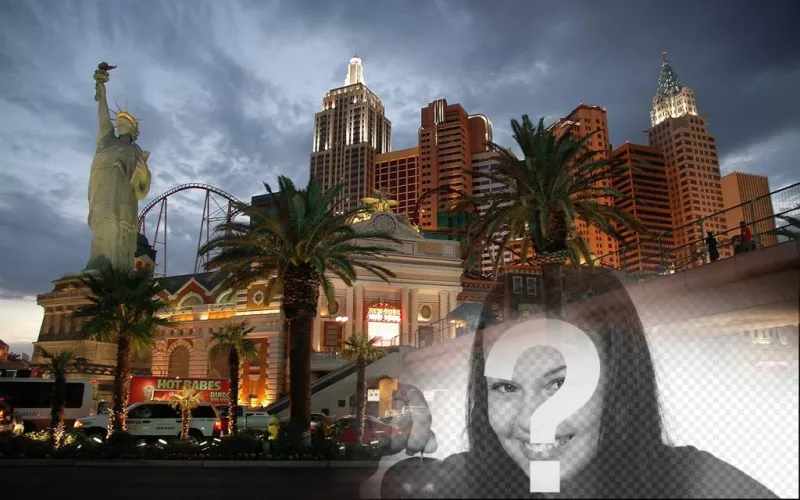 Fotomontagem para fazer uma colagem com a New York City, em Las Vegas. ..
