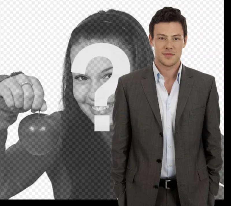 Fotomontagem com Cory Monteith, ator da série de TV Glee, onde irá aparecer ao lado dele na..