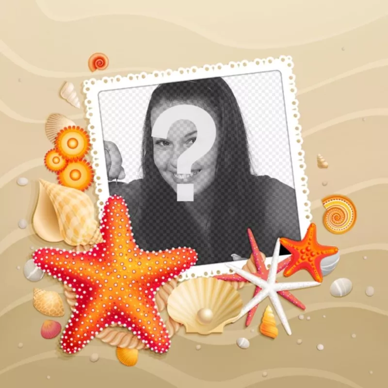 Personalize o seu avatar com um fundo de praia com estrela do mar de verão para facebook e..