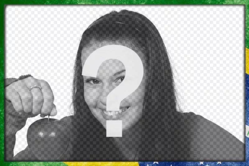 Moldura com bandeira Brasil com um estilo grunge para personalizar suas fotos e adicionar texto..
