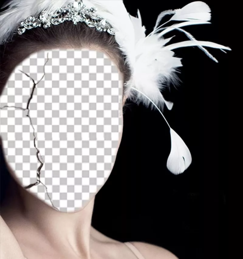 Fotomontagem de um cartaz do filme Black Swan para colocar seu rosto ..