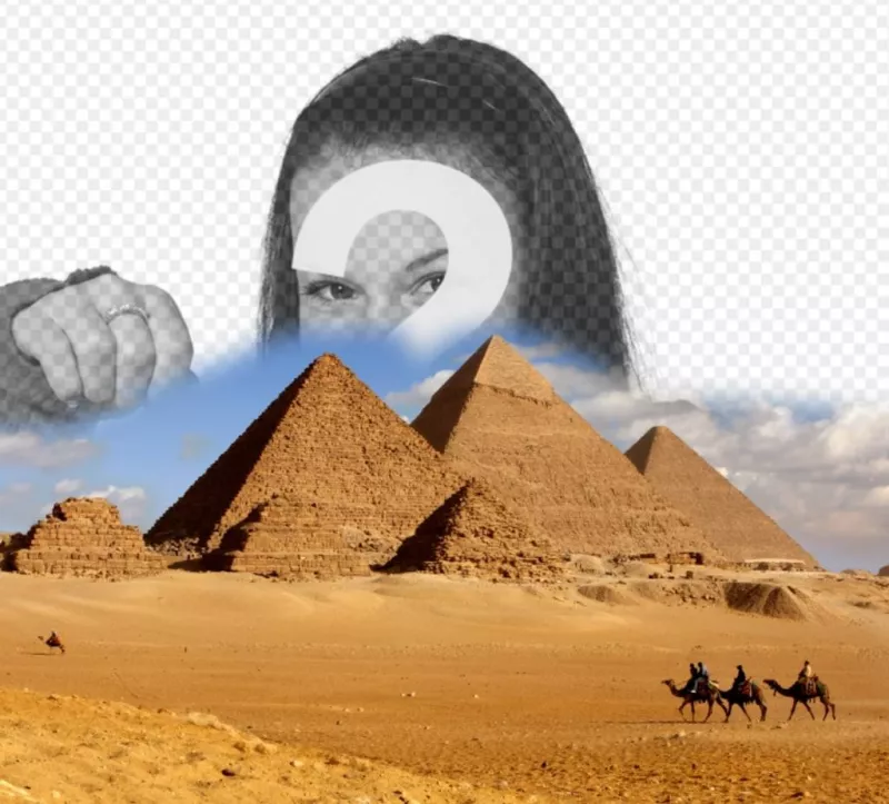 Efeitos para colocar sua foto nas pirâmides do Egito. ..