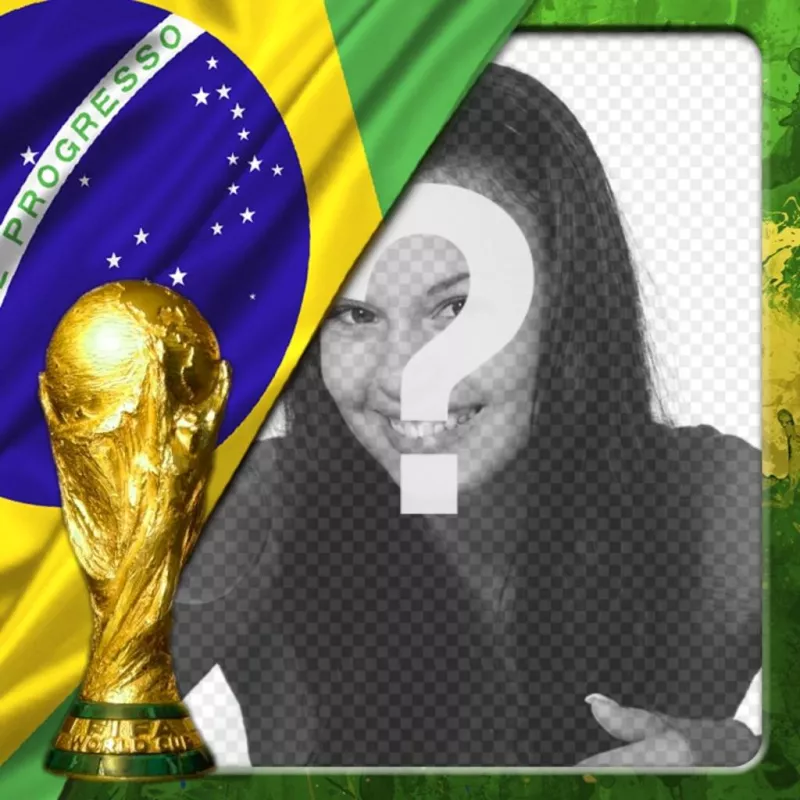 Efeito para fotos com a bandeira do Brasil e que o casal copa do mundo appose o fundo da foto. ..