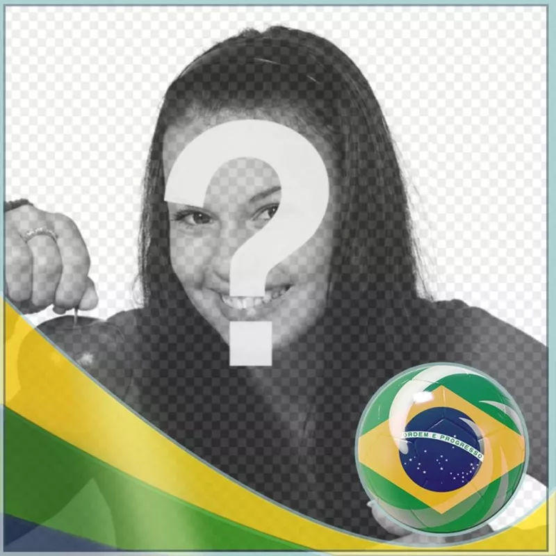 Montagem com a bandeira da Brasil para adicionar suas fotos de fundo. ..