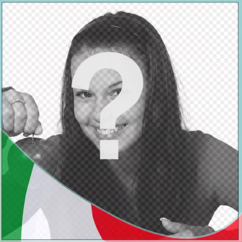 Montagem de colocar as cores da Itália em sua foto. ..