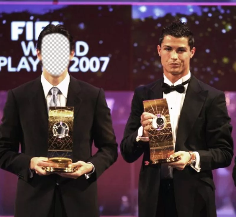 Fotomontagem para colocar um rosto em Kaká, com Cristiano Ronaldo ..